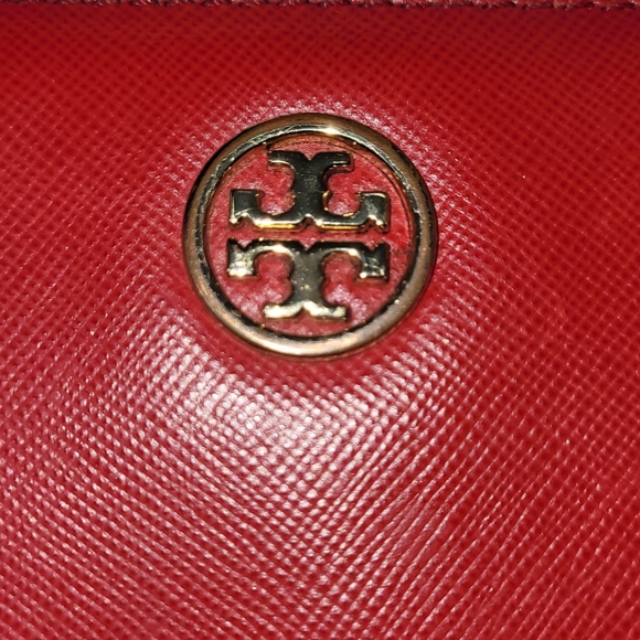 Tory Burch Red Snap Zipper Wallet - Picture 3 of 8